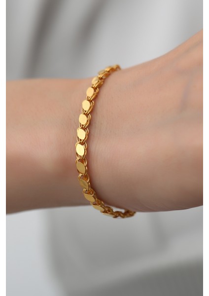 14 Ayar Altın Kalın Halep Bileklik