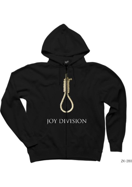 Joy Division Hang Siyah Fermuarlı Kapşonlu Sweatshirt