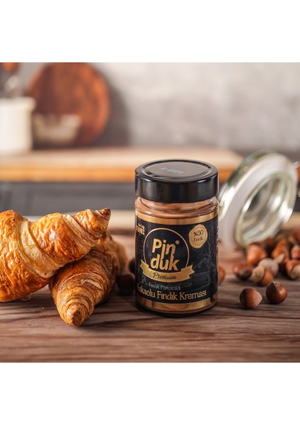 %50 Fındıklı Premium Kakaolu Fındık Kreması - 330 gr Glutensiz, Palm Yağı İçermez, Katkı Maddesi ve Koruyucu İçermez