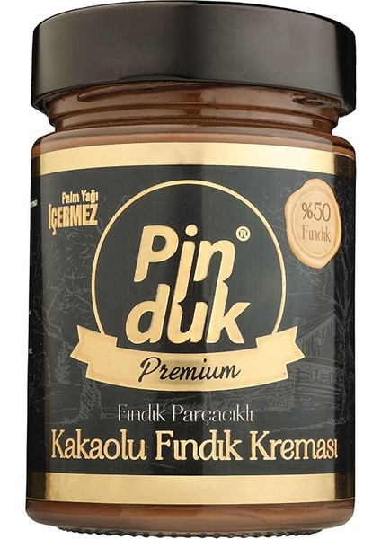 %50 Fındıklı Premium Kakaolu Fındık Kreması - 330 gr Glutensiz, Palm Yağı İçermez, Katkı Maddesi ve Koruyucu İçermez