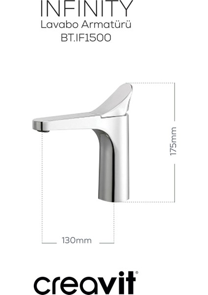 Infinity Lavabo Armatürü Krom