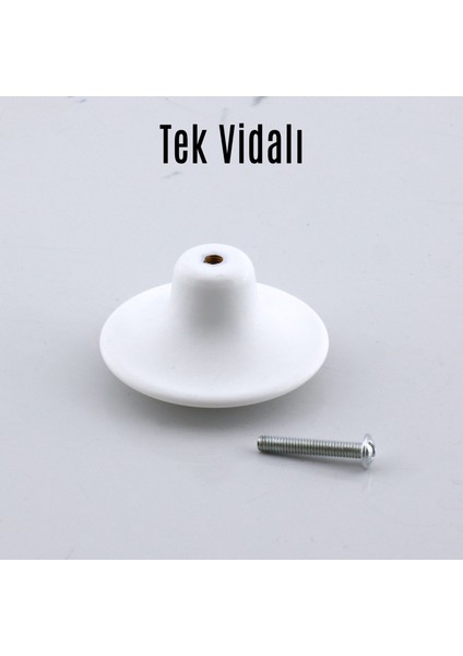 Bohem Beyaz Geniş Mantar Kulp Düğme 10 Adet Mobilya Dolabı Çekmece Mutfak Dolap Kulpu Kulbu Plastik fırsatları