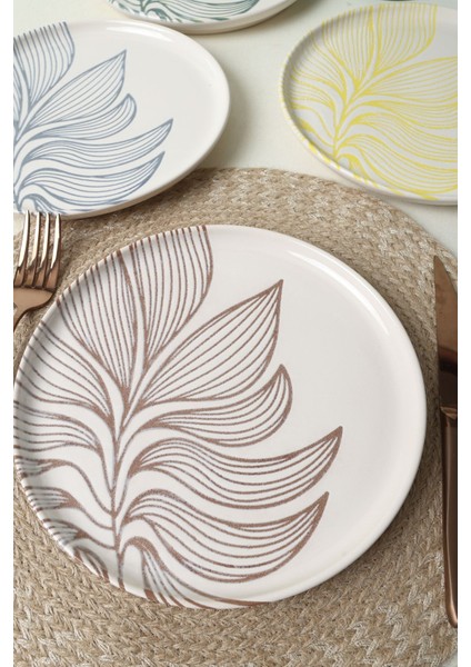 Leaf Harmony Nordıc Pasta Tabağı 22 cm 4 Adet / 22974-77 fırsatları