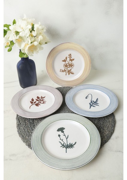 Floral Essence Assos Pasta Tabağı 22 cm 4 Adet / 22890-93-94-22949