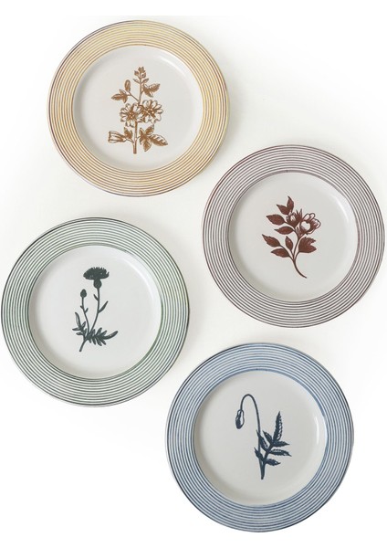 Floral Essence Assos Pasta Tabağı 22 cm 4 Adet / 22890-93-94-22949