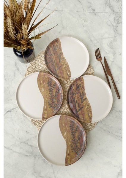 Terra Leaf Nordıc Pasta Tabağı 22 cm 4 Adet / 22969-70 fiyatları