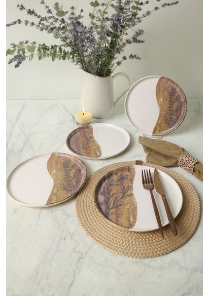 Terra Leaf Nordıc Pasta Tabağı 22 cm 4 Adet / 22969-70 modelleri