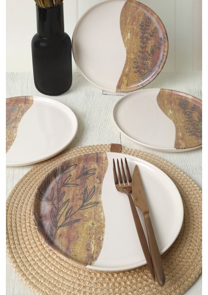 Terra Leaf Nordıc Pasta Tabağı 22 cm 4 Adet / 22969-70 fırsatları