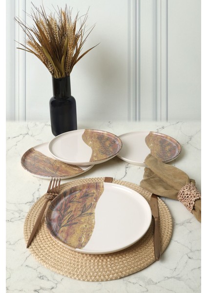 Terra Leaf Nordıc Pasta Tabağı 22 cm 4 Adet / 22969-70 indirimleri