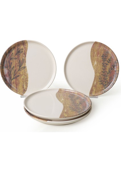 Terra Leaf Nordıc Pasta Tabağı 22 cm 4 Adet / 22969-70