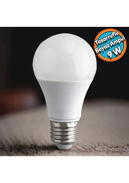 3 Adet 9W LED Ampul A+ 6500K Soğuk Beyaz Işık Lamba Aydınlatma ASA-12082 Enerji Tasarruflu Uzun Ömürlü E27 modelleri