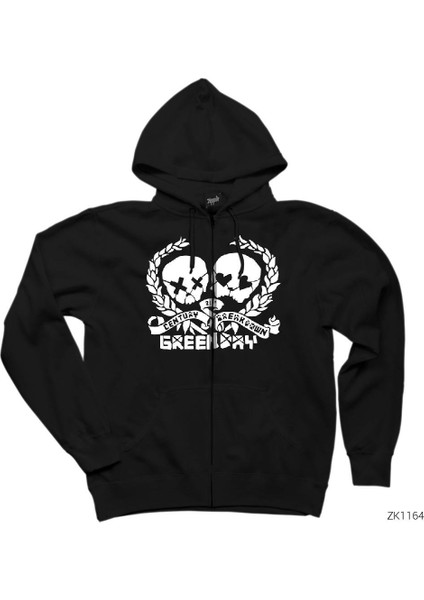 Greenday 21ST Century Breakdown Siyah Fermuarlı Kapşonlu Sweatshirt
