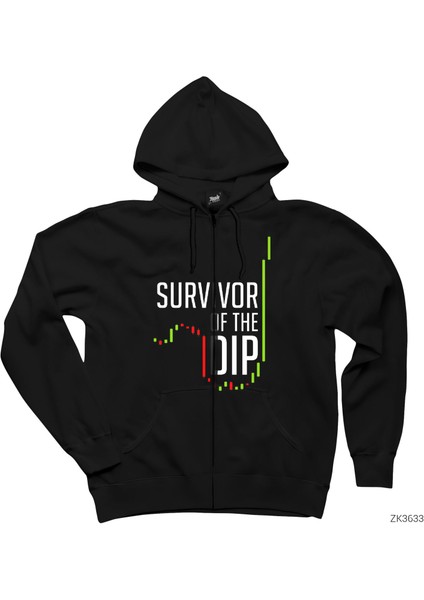 Kripto Para Survivor Of Deep Siyah Fermuarlı Kapşonlu Sweatshirt