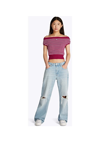 Tjw Off Shoulder Strıpe Sweater fiyatları