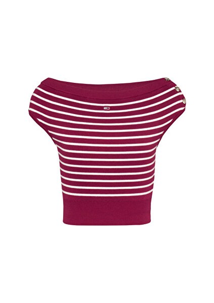 Tjw Off Shoulder Strıpe Sweater indirimleri
