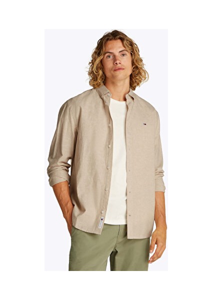 Tjm Reg Lınen Blend Ls Shırt Ext