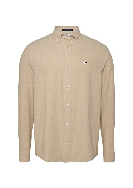 Tjm Reg Lınen Blend Ls Shırt Ext