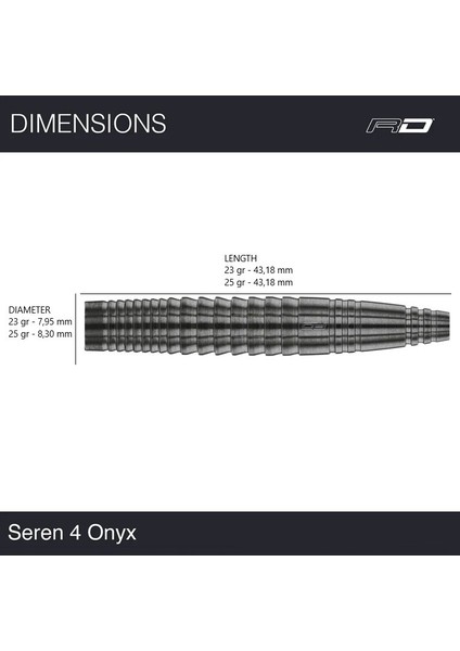 Seren 4 Onyx % 90 Tungsten Çelik Uçlu Dart Oku modelleri
