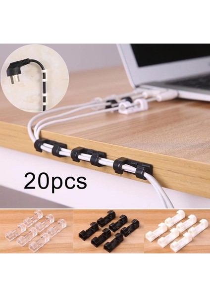 16/20 Adet Kendinden Yapışkanlı Kablo Klipsleri Tel Saklama Klipleri USB Tel Kablo Masa Düzenleyici Kulaklık Kablo Sarıcı Kablo Tutucu Kelepçe Organizatör Sıcak Satış (Yurt Dışından)