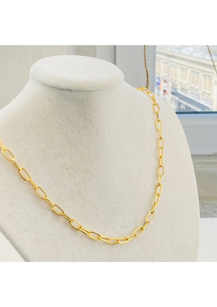 Ataç Kolye Zincir Ataç Kolye 45+5cm 14 ayar Gold