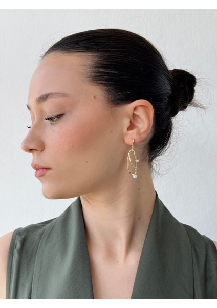 Tasarım Retro Model Incili Küpe Kadın Beyaz fırsatları