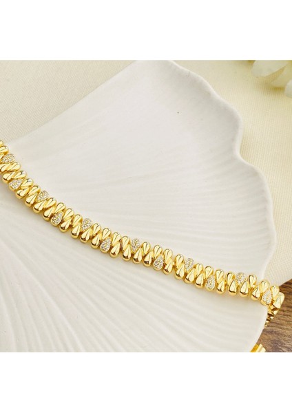 Kadın Kadın Bileklik Damla Su Yolu Kararmaz Xuping Vip Seri 14 Ayar Gold 17+2cm fırsatları