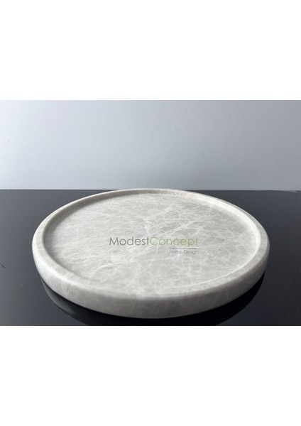 Doğal Bej Mermer Yuvarlak Tepsi Spider Beige, Damarlı Bej Mermer, Desenli Mermer fırsatları