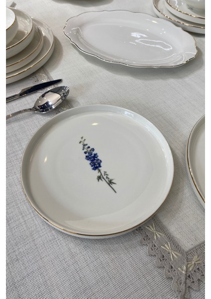 Caelestia Modern 24 Parça 6 Kişilik Çiçek Motifli Porselen Yemek Takımı modelleri