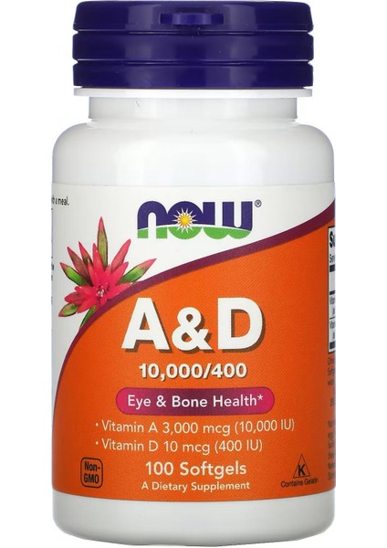 A & D 10000/400 100 Softgels