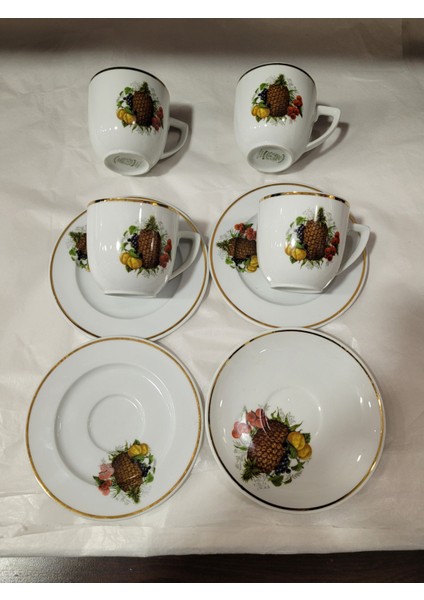 Kollektion Bents Bavaria Porzellan Alt Porselen Çay Fincanı 4'lü