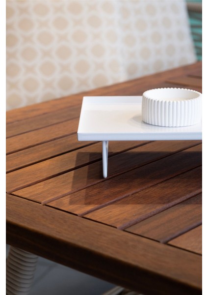 Beyaz Metal Tepsi - Dekoratif Sunum ve Servis Tepsisi - Apresentacao indirimleri