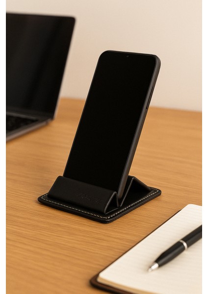 Masaüstü Suni Deri Telefon Tutacağı ve Standı