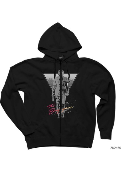 John Wick The Boogeyman Siyah Fermuarlı Kapşonlu Sweatshirt