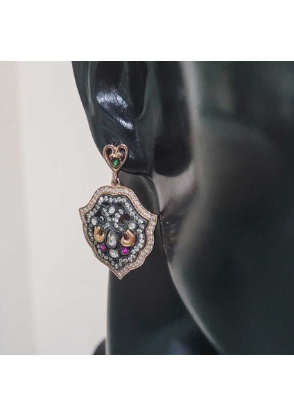 925 Ayar Gümüş Elmas Görünümlü Zirkon Taşlı Küpe fiyatları