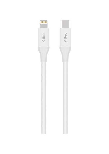 2DK40B Ttec Type-C - Lightning Hızlı Şarj Kablosu 150 cm Beyaz