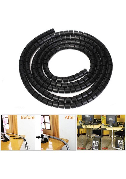 M 10/25MM Kablo Spiral Sarma Düzenli Kordon Tel Bantlama Tezgahı Depolama Organizatör Aracı (Yurt Dışından)