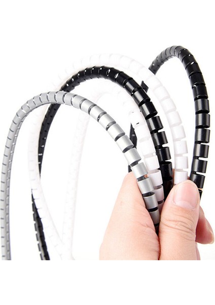 M 10/25MM Kablo Spiral Sarma Düzenli Kordon Tel Bantlama Tezgahı Depolama Organizatör Aracı (Yurt Dışından)