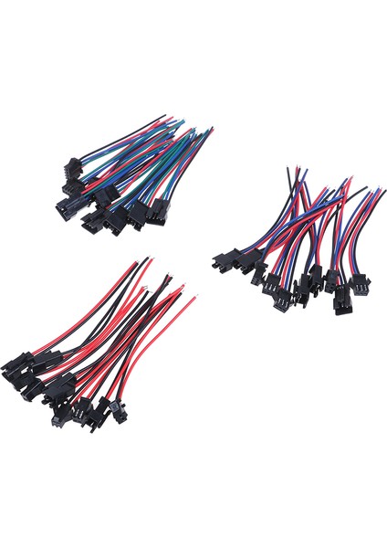 5pairs Sm 2pin 3pin 4pin Erkek ve Dişi LED Şerit Tel Konnektörü 20CM (Yurt Dışından) modelleri