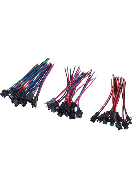 5pairs Sm 2pin 3pin 4pin Erkek ve Dişi LED Şerit Tel Konnektörü 20CM (Yurt Dışından) indirimleri