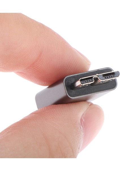 USB Adaptörü Tip C Dişi USB 3.0 Mikro B Erkek Konnektör Sabit Disk Bilgisayar Tip-C'yi Usb3.0 Mikro B Erkek'e Bağlamak Için Alüminyum Alaşımlı Adaptör (Yurt Dışından)