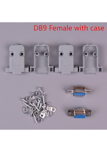 Takım RS232 Db9 Dişi Soket Fiş Konnektörü 9 Pin Bakır RS232 Adaptörü Kasa ile (Yurt Dışından)