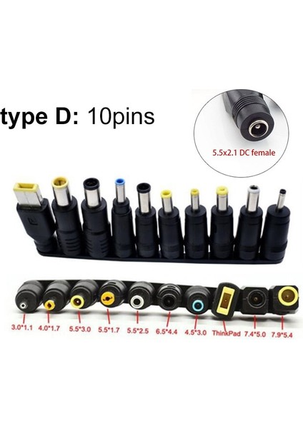 【ayak Kanepe】evrensel 5.5mm x 2.1mm Dc Dişi - Erkek Fiş Ac Güç Kaynağı Adaptörü Ipuçları Dizüstü Bilgisayar Jak Setleri Için Konnektör Kitleri (Yurt Dışından)