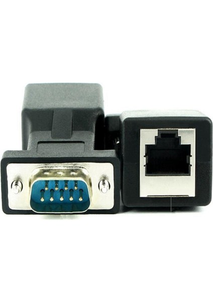 Namuny 4 Paket VGA Genişletici Erkek RJ45 Cat5 Cat6 20 M Ağ Kablosu Adaptörü Com Bağlantı Noktası Lan Ethernet Bağlantı Noktası Dönüştürücü (Yurt Dışından)