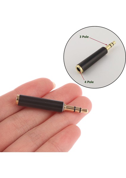 Adet 3.5mm Stereo 3 Kutuplu Erkek 4 Kutuplu 3 Halkalı Dişi Ses Adaptörü Dönüştürücü (Yurt Dışından) fiyatları