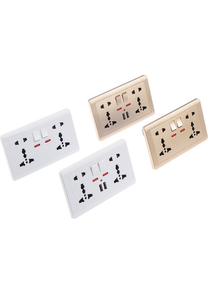 Duvar Prizi Evrensel 5 Delikli 2.1A Çift USB Şarj Bağlantı Noktası Soketi (Yurt Dışından) fırsatları