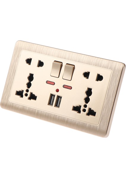 Duvar Prizi Evrensel 5 Delikli 2.1A Çift USB Şarj Bağlantı Noktası Soketi (Yurt Dışından) indirimleri