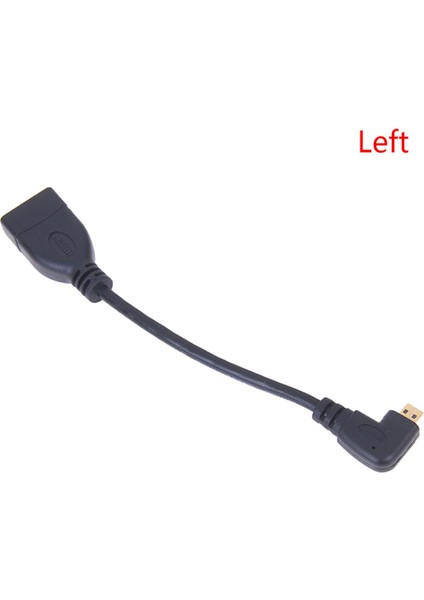 Mikro HDMI Erkek - HDMI Dişi Dönüştürücü Adaptör Kablosu Yukarı Aşağı Sağ Sol Açılı (Yurt Dışından)