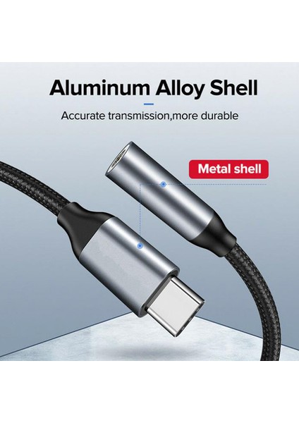 Tip C - 3,5 Jack Kulaklık USB C - 3,5 mm Aux Kulaklık Adaptörü Ses Kablosu (Yurt Dışından)