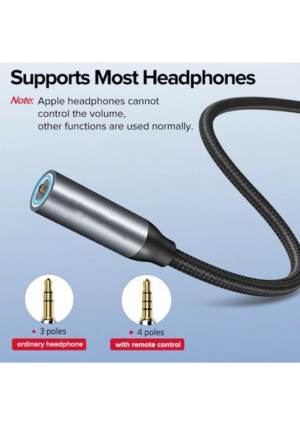 Tip C - 3,5 Jack Kulaklık USB C - 3,5 mm Aux Kulaklık Adaptörü Ses Kablosu (Yurt Dışından)