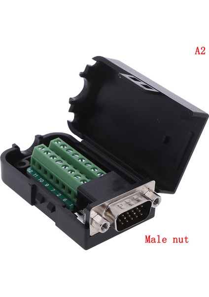 D-Sub DB15 VGA Erkek 3 Sıralı 15 Pin Fişli Koparma Terminalleri Konektörü (Yurt Dışından)